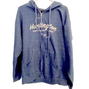 Vintage Huntington Beach Surf Shop Steel Blue Full Zip Men’s L Hoodie HBCA